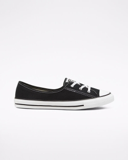 Converse Ballet Lace Chuck Taylor All Star Női Slip On Fekete/Fehér | TXMQBAH-HU